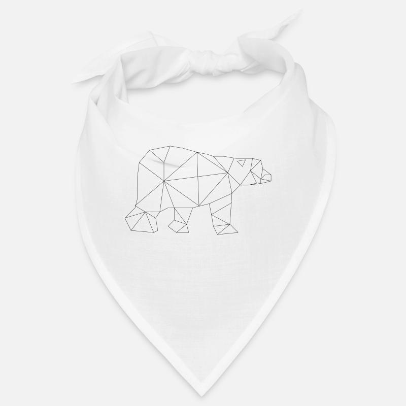 Low poly art - polar bear Bandana