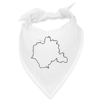 Kontur des Kreises Lippe - Bandana - Weiß - Vorne