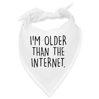 Älter als das Internet - Bandana - Weiß - Vorne