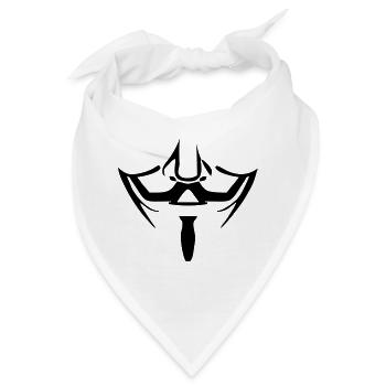 Anonymous Maske - Bandana - Weiß - Vorne