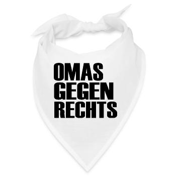 Omas gegen rechts - Bandana - Weiß - Vorne