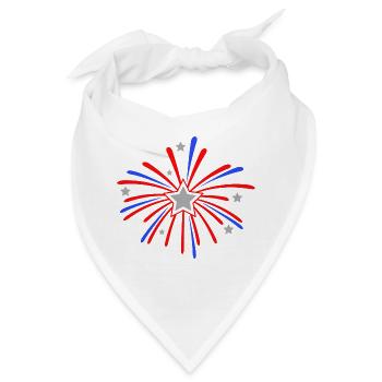 Feuerwerk Neujahr Geschenk - Bandana - Weiß - Vorne