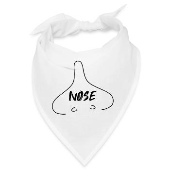NOSE, die Nase - Bandana - Weiß - Vorne