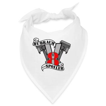 Hubraum startet Spoiler V8 - Bandana - Weiß - Vorne