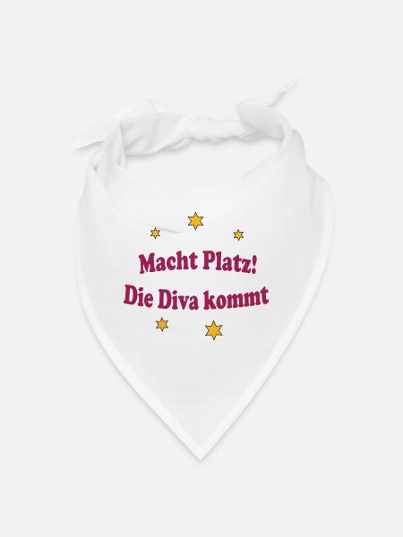 Diva kommt - Bandana - Weiß - Vorne