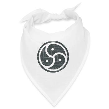 BDSM Triskele Bondage Fetisch Kinky Dom Sub - Bandana - Weiß - Vorne