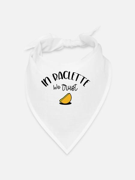 In Raclette We Trust - Bandana - white - Front