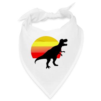 Dinosaurier Dino Kinder - Bandana - Weiß - Vorne