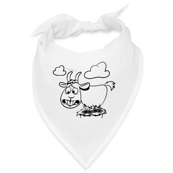 Ziege klettern berg - Bandana - Weiß - Vorne