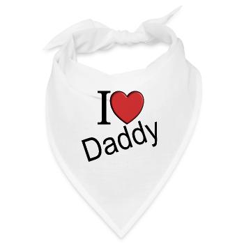 I love Daddy - Bandana - Weiß - Vorne