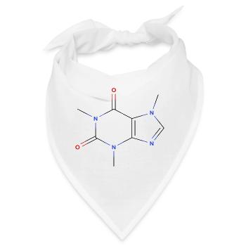 KoffeinMolekül - Farbige Strukturformel - Bandana - Weiß - Vorne