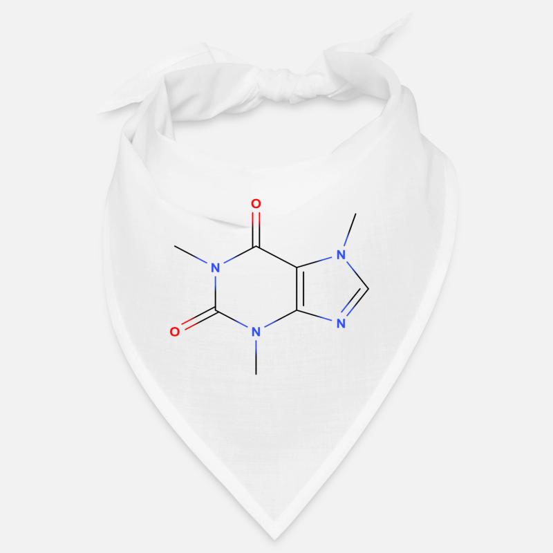 Caffeine Molecule - Colored Structural Formula Bandana