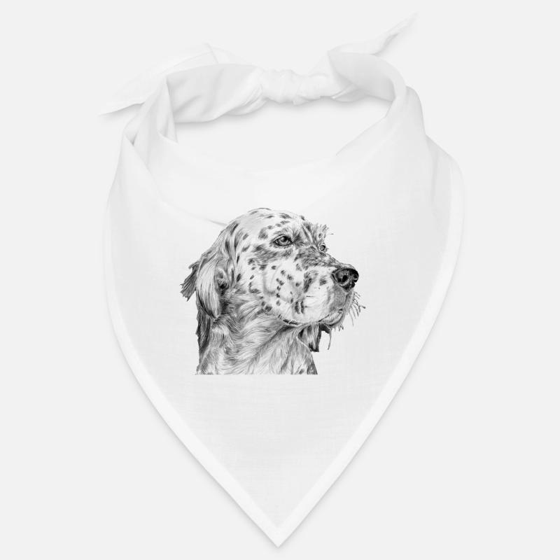 Englisch Englisch Setter - Bandana - Weiß