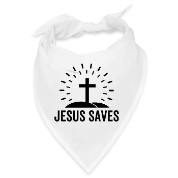 Jesus rettet - Bandana - Weiß - Vorne