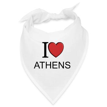 I love Athens - Bandana - Weiß - Vorne