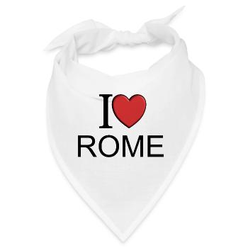 I love Rome - Bandana - Weiß - Vorne