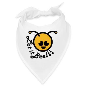 Lassen Sie es bienen glücklich emoticon - Bandana - Weiß - Vorne
