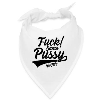 FUCK SAME PUSSY 4 EVER JGA JUNGGESELLE - Bandana - Weiß - Vorne