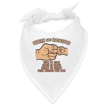 Vater und Tochter Fauststoß - Bandana - Weiß - Vorne