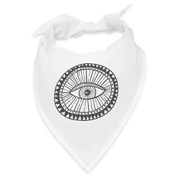 Magisches Auge - Bandana - Weiß - Vorne