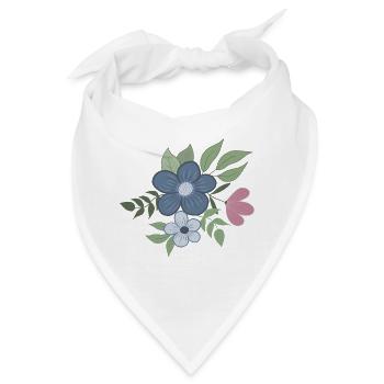 Blume Floral - Bandana - Weiß - Vorne