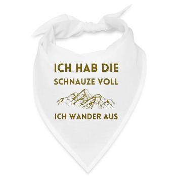 Lustiger Auswanderer Spruch Ich wander aus - Bandana - Weiß - Vorne