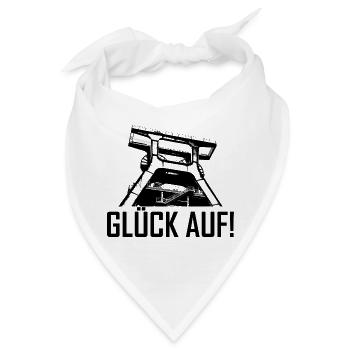Glück auf - Bandana - Weiß - Vorne