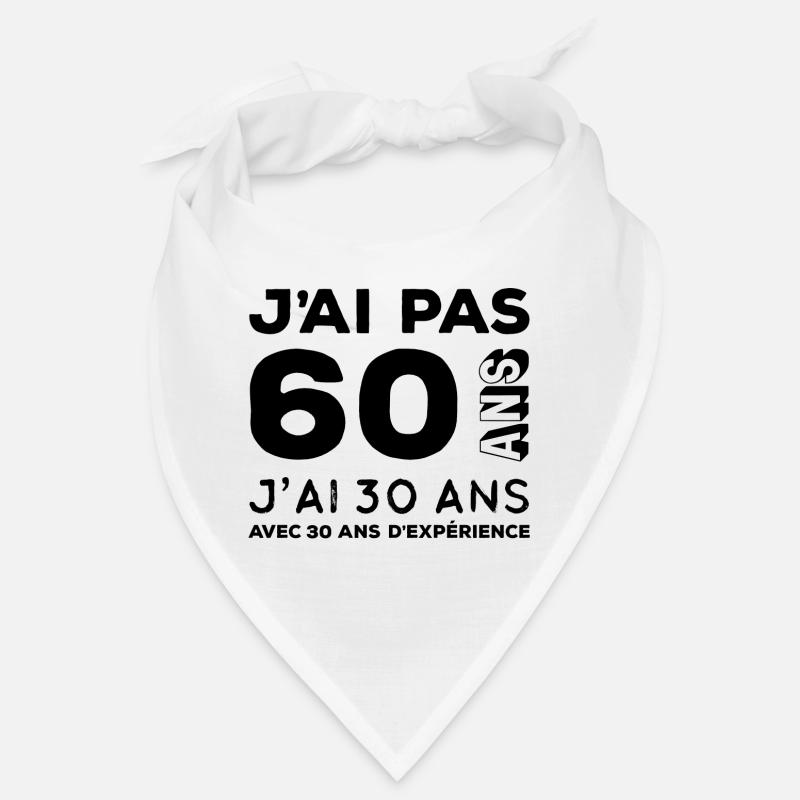 Anniversaire 60 ans - Bandana - blanc