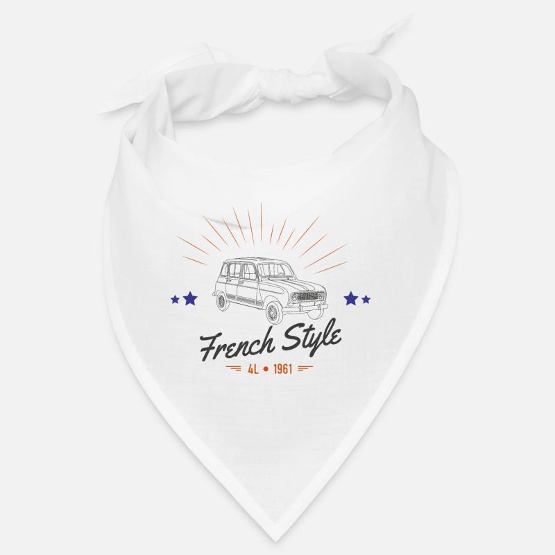 French Style - 4L 1961 - Bandana - blanc