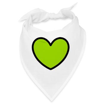 grünes Herz Symbol Herz grün Herzen Paare Geschenk - Bandana - Weiß - Vorne
