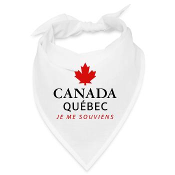 Kanada Quebec Maple Leaf Ahornblatt I love Canada - Bandana - Weiß - Vorne