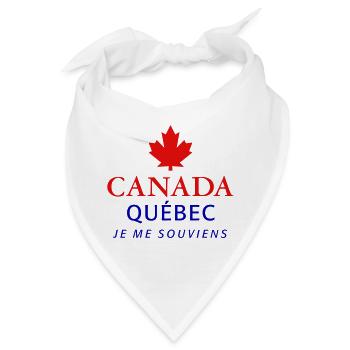 Kanada Quebec Maple Leaf Ahornblatt I love Canada - Bandana - Weiß - Vorne
