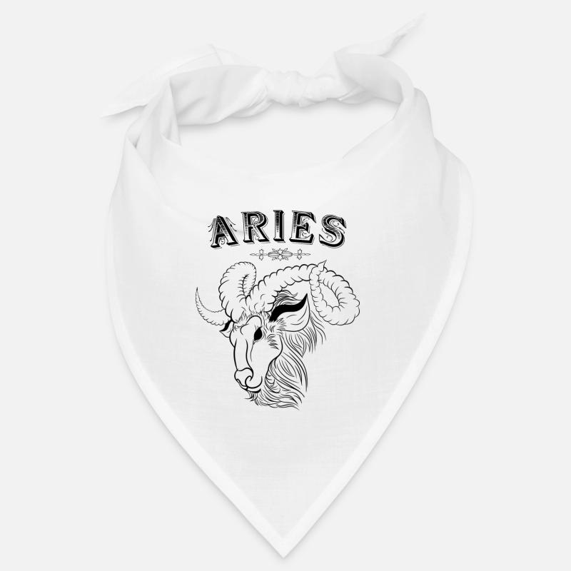 Aries Sternzeichen Widder - Bandana - Weiß