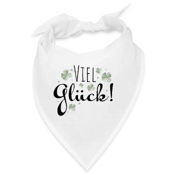 Viel Glück Glueck ! Kleeblätter - Bandana - Weiß - Vorne