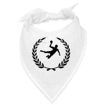Sportpreis Lorbeerkranz Ball Sport Handball - Bandana - Weiß - Vorne