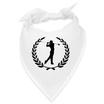 Sportpreis Lorbeerkranz Golf - Bandana - Weiß - Vorne