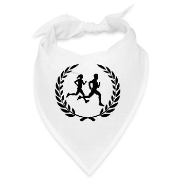 Sportpreis Lorbeerkranz Herzläufe - Bandana - Weiß - Vorne