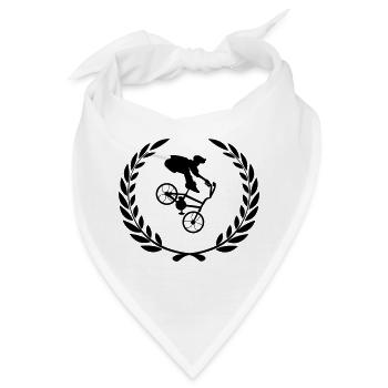Sportpreis Lorbeerkranz mauntainbiken 2 - Bandana - Weiß - Vorne