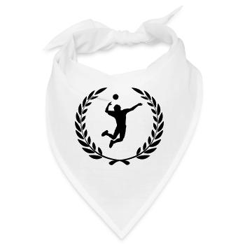 Sportpreis Lorbeerkranz Volleyball - Bandana - Weiß - Vorne