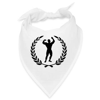 Sportpreis Lorbeerkranz Bodybuilding - Bandana - Weiß - Vorne