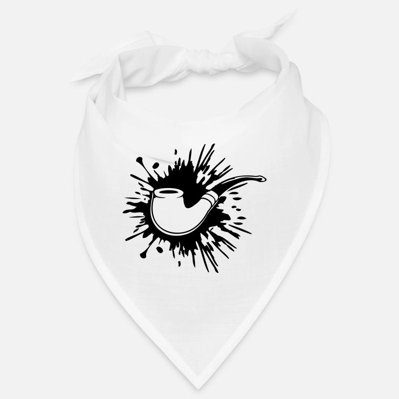 Farbklecks Tabakpfeife Raucher Bandana