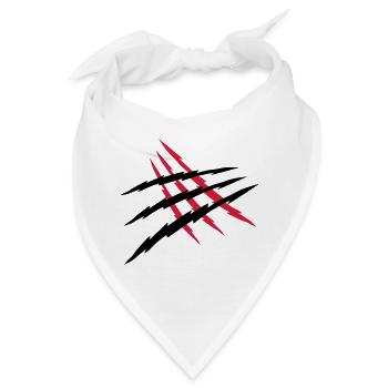 2 Kratzer Wunde - Bandana - Weiß - Vorne
