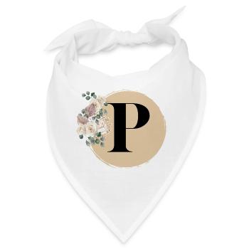Buchstabe P - Bandana - Weiß - Vorne