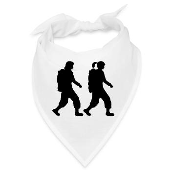 2 Freundinnen wandern - Bandana - Weiß - Vorne