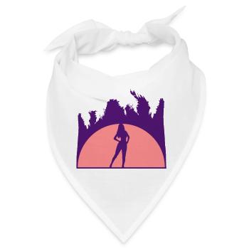 Sexy Frau Urlaub - Bandana - Weiß - Vorne