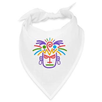 Kultur der Azteken, Lateinamerika - Bandana - Weiß - Vorne