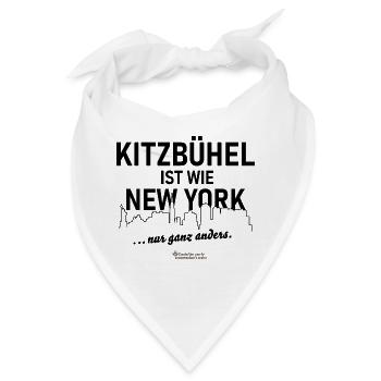 Kitzbühel ist wie New York - Bandana - Weiß - Vorne