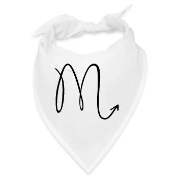 Sternzeichen Skorpion - Bandana - Weiß - Vorne