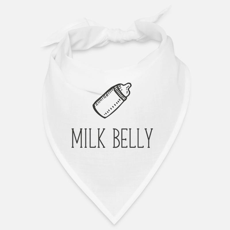 Milk Belly Flasche 1 - Bandana - Weiß