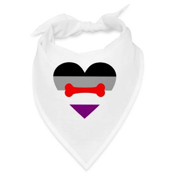 Asexual Puppy Play LGBTQ Pride - Bandana - Weiß - Vorne